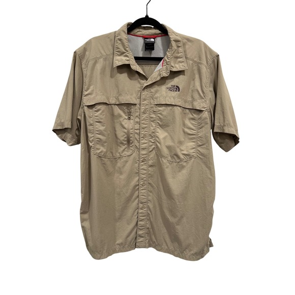 The North Face Mens XL Short Sleeve Button Down Hiking Shirt Outdoors - Picture 1 of 6